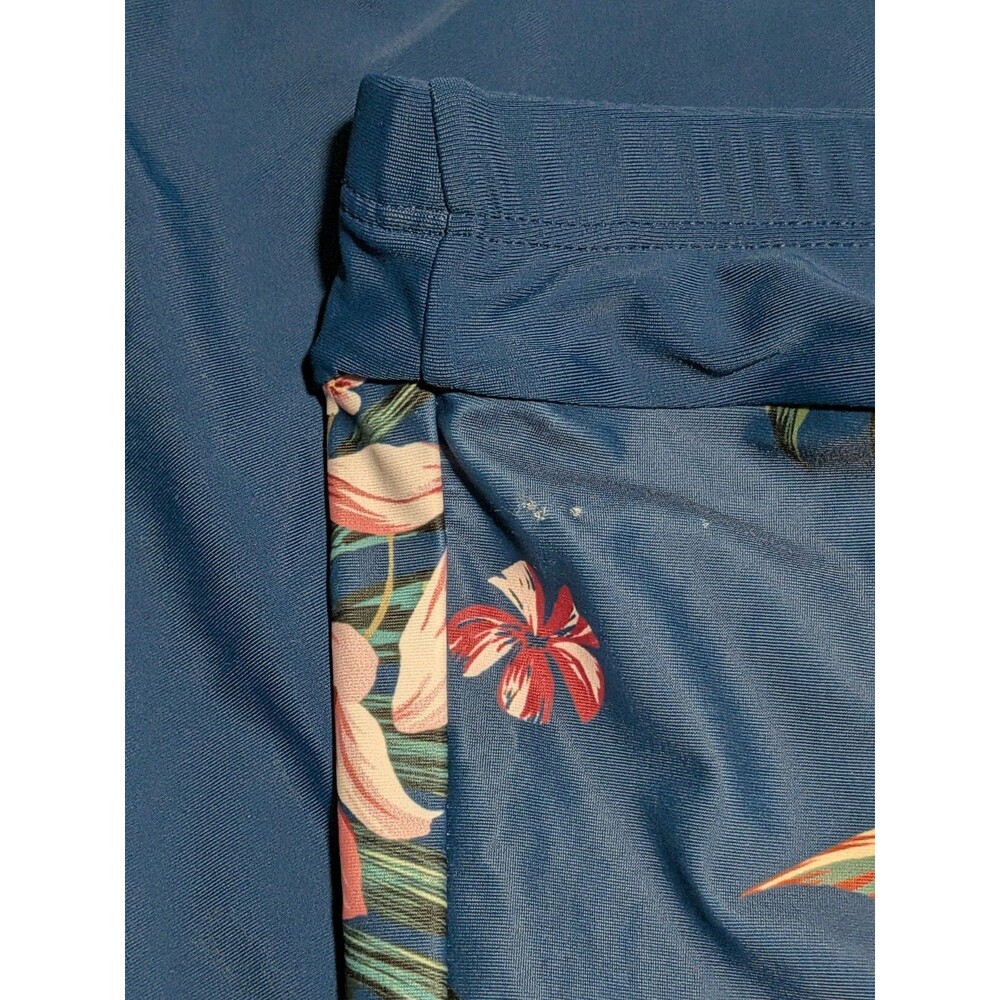 Holipick 3 PC Swimsuit Blue Tropical Floral NWT Women's M Tank Boy Shorts Top - Picture 8 of 8